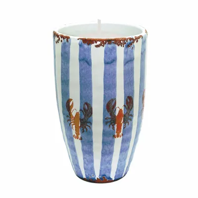 Candles - Ceraminc striped scented candle size XL - WAX DESIGN - BARCELONA