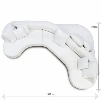 Canapés pour collectivités - Lab Organic Gamma | Canapé incurvé double face, 100 % sur mesure - CREARTE COLLECTIONS