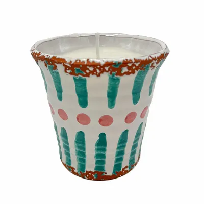 Bougies - Bougie Creta en céramique CITRONELA taille L - WAX DESIGN - BARCELONA