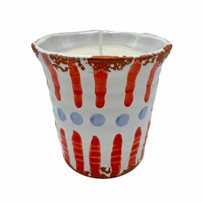 Bougies - Bougie Creta en céramique CITRONELA taille L - WAX DESIGN - BARCELONA