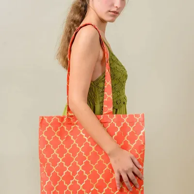 Bags and totes - Red & Gold Tote Bag - KORES ACCESSORIES
