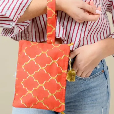 Sacs et cabas - Red & Gold Pouch Bag - KORES ACCESSORIES