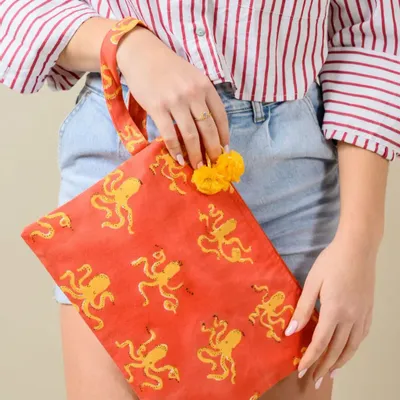 Sacs et cabas - Red Octopus Wristlet Bag - KORES ACCESSORIES