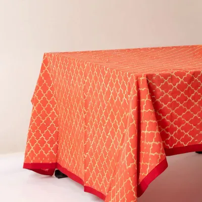 Homewear - Red & Gold Tablecloth - KORES ACCESSORIES