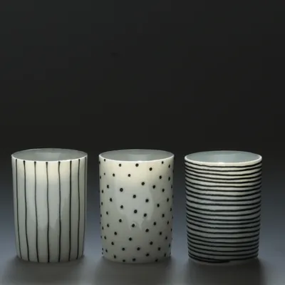 Tasses et mugs - Tasse XS noir&blanc - KAOLIN