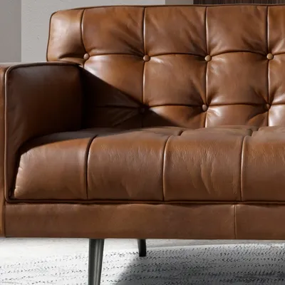 Sofas - Chester 2 seater sofa in dark brown leather - ANGEL CERDÁ