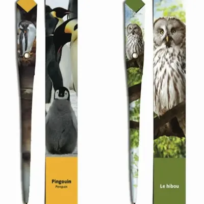 Pens and pencils - 48 Paper pens - ANIMAL COLLECTION - PLUME DE PAPIER