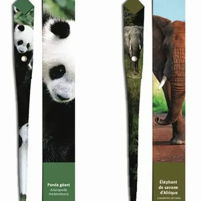 Stylos, feutres et crayons - 48 Stylos en papier - COLLECTION ANIMAUX 2 - PLUME DE PAPIER