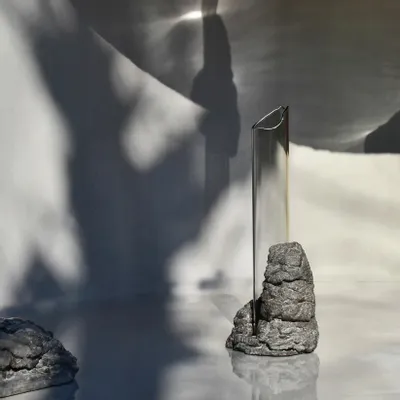 Vases - CATHARSIS, Sculptural Statement Small vase in Ash Black - COKI