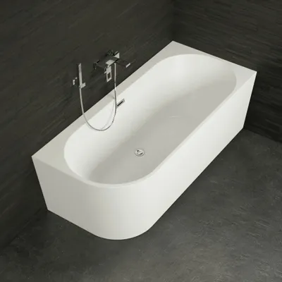 Bathtubs - Semi-Freestanding Wall-Mounted Bathtub CAPRI 180 Right L. 180 x W. 81 - SPALINA