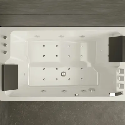 Baignoires - Baignoire balnéo BRAVA DUO Jets 2 places L.170 x l.100 cm, SPALINA - SPALINA