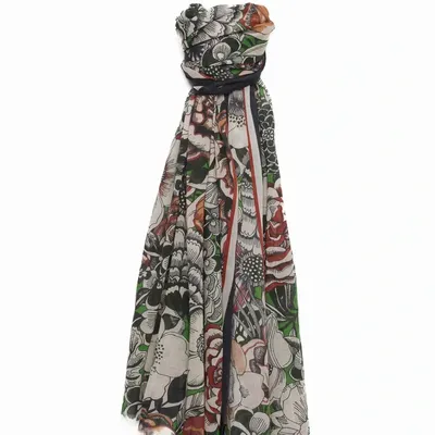 Scarves - GENZO orange cotton scarf - MONSIEUR CHARLI