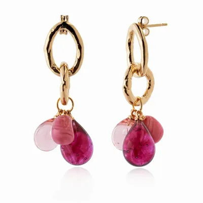 Jewelry - 22 carat gold-plated earrings and artisan Murano glass - CHAMA NAVARRO