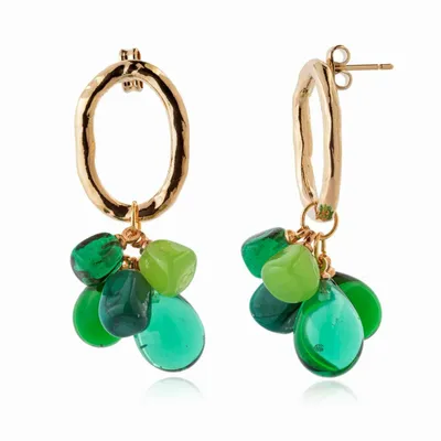 Jewelry - Laleti Collection artisan gold-plated Murano glass earrings - CHAMA NAVARRO