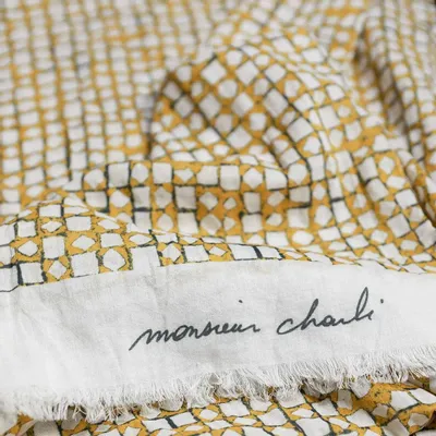 Scarves - LUCIANO printed cotton scarf - MONSIEUR CHARLI