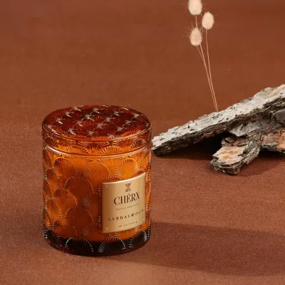 Decorative objects - Sandalwood - Glass candle - CHÉRX