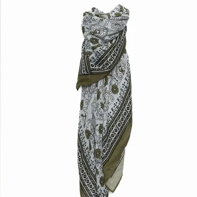 Scarves - FELIX khaki bandana - MONSIEUR CHARLI