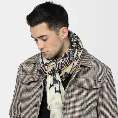 Foulards et écharpes - Chèche en laine GAETAN ocre - MONSIEUR CHARLI