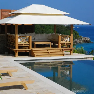 Gazebos - SUNSET – Luxury Outdoor Living Pavilion - HONEYMOON