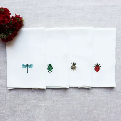 Linge de table textile - Serviette en lin | INSETTI - GIARDINO SEGRETO