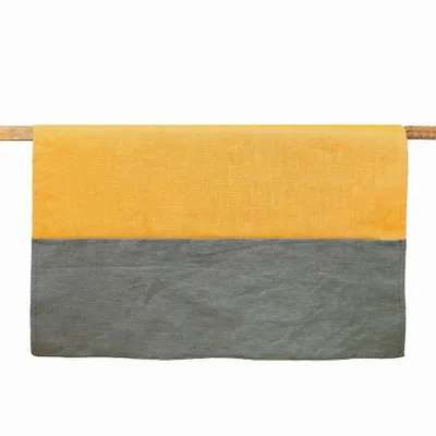 Linge de table textile - Coureur de table en lin | BICOLORE - GIARDINO SEGRETO