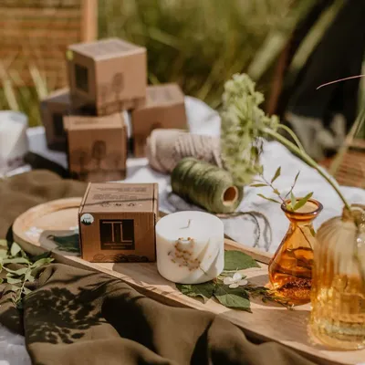 Candles - Candle with Forest Scent - White - TL CANDLES