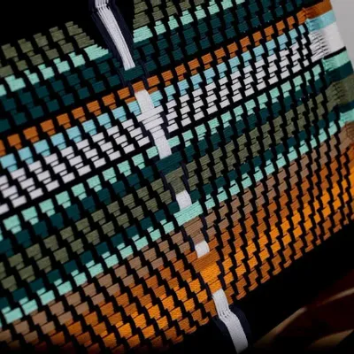 Office seating - Nalago Lounge Chair Verona Weave Black and Orange - NA'LAGO