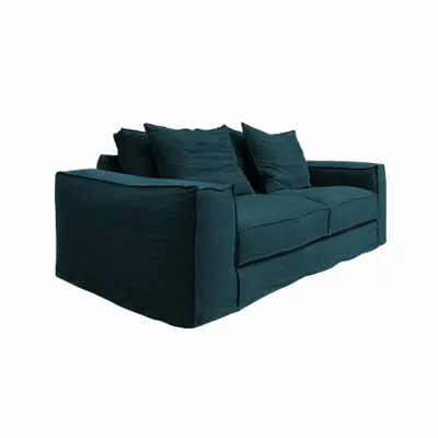 Sofas - Portobello ocean blue sofa - 3 seats - JOLI JOUR PARIS