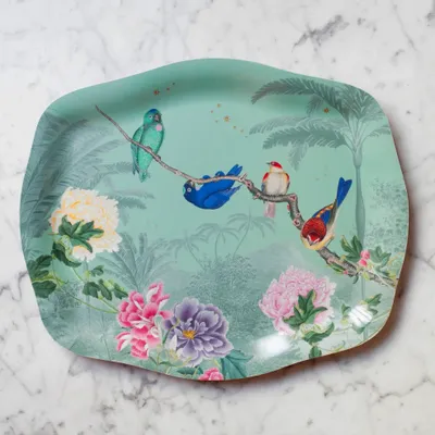 Trays - Rococo Birdies Platter - PARADISIO IMAGINARIUM