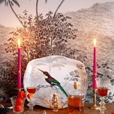 Plateaux - Plateau rococo Jacamar Émeraude - PARADISIO IMAGINARIUM