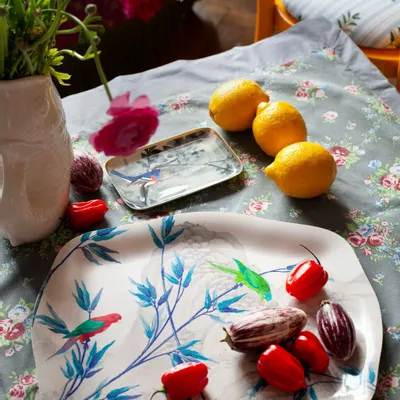 Plateaux - Plateau rococo jardin des perroquets - PARADISIO IMAGINARIUM