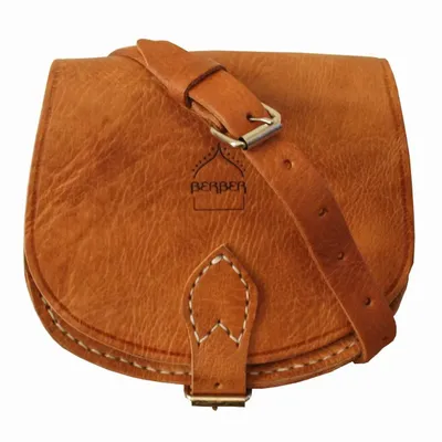 Petite maroquinerie - Petit sac de selle demi-lune en cuir - BERBER LEATHER