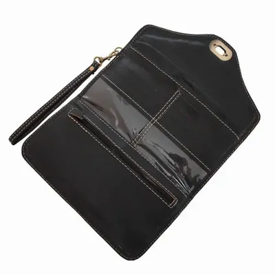 Petite maroquinerie - Grand porte-monnaie en cuir à trois volets - BERBER LEATHER