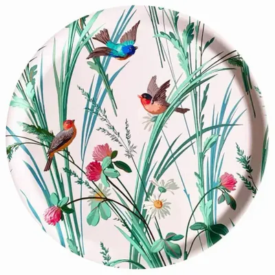 Trays - French garden round tray - PARADISIO IMAGINARIUM