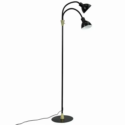 Floor lamps - Lilje Black/ brass Floor lamp - DYBERG LARSEN