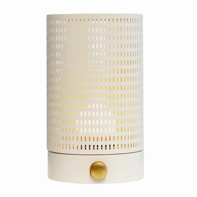 Table lamps - Mesh white/ brass lantern - DYBERG LARSEN