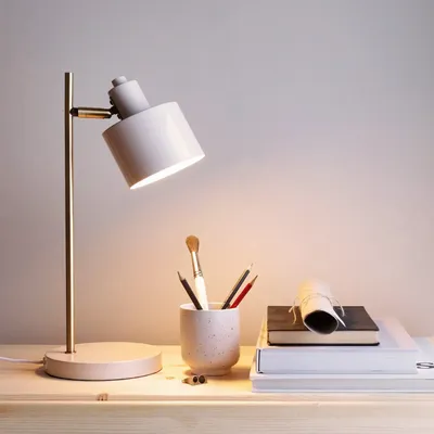 Table lamps - Ocean beige/ Brass Table lamp - DYBERG LARSEN