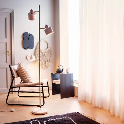 Floor lamps - Ocean beige/ Brass Floor lamp - DYBERG LARSEN