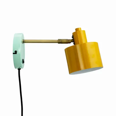 Wall lamps - Ocean curry/ brass/ turquoise wall lamp - DYBERG LARSEN