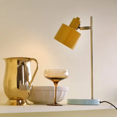 Table lamps - Ocean curry/ brass/ turquoise table lamp - DYBERG LARSEN
