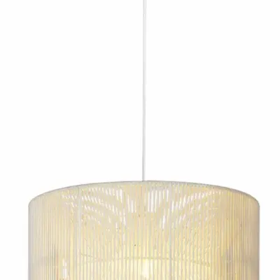 Hanging lights - ACAPULCO cotton-cord pendant lamp 44cm diameter - LUXCAMBRA