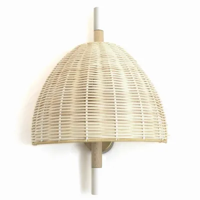 Wall lamps - AMA wall lamp in natural wicker - LUXCAMBRA