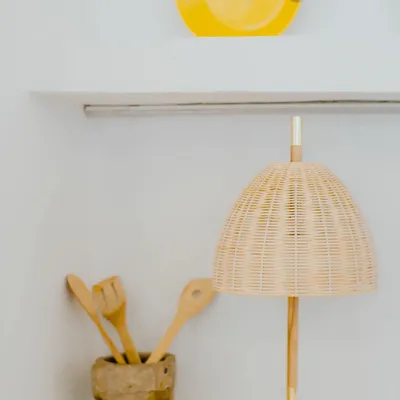 Table lamps - AMA table lamp in natural wicker - LUXCAMBRA