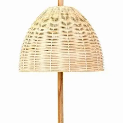 Lampes de table - AMA lampe à poser en osier naturel - LUXCAMBRA