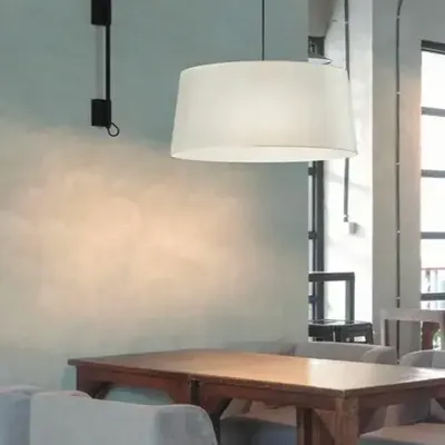 Wall lamps - ARCO wall lamp cotton, sacking, osaka or cotonet lampshade. - LUXCAMBRA