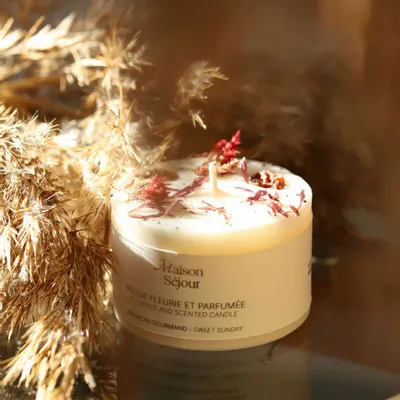 Floral decoration - Votive candle - Gourmet Sunday (80G) - MAISON SÉJOUR