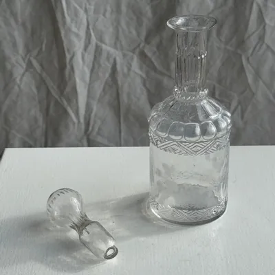 Installation accessories - Small glass bottle vintage round cap H22.5 - OFFICE OBJETS