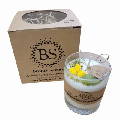 Bougies - Petites bougies en verre au citron, boîte de 6, citronnelle - BEAUTY SCENTS CANDLES