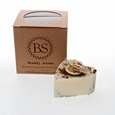 Candles - Large Heart Scented Soy Wax Candle with Wild Flowers box of 6, Lavender - BEAUTY SCENTS CANDLES