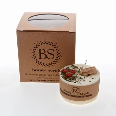 Candles - Small Scented Soy Candle With Red Berries box of 6, Black Currant - BEAUTY SCENTS CANDLES